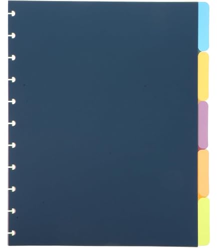 Filofax Intercalaires Pastel A5 - Lot De 4 Onglets Vierges Colorés Avec Poche Pratique Pour Organiser Votre Carnet