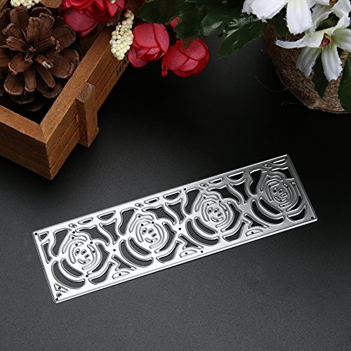 Amazingdeal365 Roserahmen Metall Form Schablonen Schneiden DIY Dekor Sammelalbum Karten Buchzeichen Lesezeichen als Geschenk für Freunde Geburtstag Kinder,Kindergarten Hobby Schule Handarbeit Unterricht usw. Ein tolles Geschenk! - 2