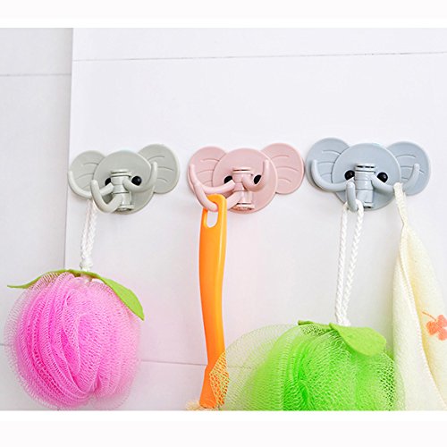 Cisixin Haken Selbstklebend Wandhaken ohne Bohren Tierhaken Kinder Schlüsselhaken für Badezimmer,Kinderzimmer,Küche,Max 3kg, 3 Stücke - 8