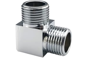 HATOOLHA Water Diverter Fitting Adapter, Add-A-Tee G1/2" Hose Connector Adapter for Angle Valve Adapter, Shower arms, Toilet Bidet Sprayer, Hose Pipe Fittings (2 Way L1)