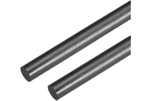 sourcing map 6mm Carbono Fibra Varilla Carbono Fibra Varillas Bricolaje Asunto Soporte Postes para RC Avión Mate Poste 200mm 7,8 Pulgadas, 2 Piezas