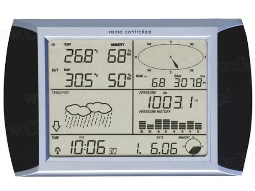 Velleman 406062 Funk-Wetterstation WS1080, Touch-Screen mit Zubehör, 233 mm x 145 mm x 33 mm Maße - 2
