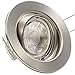 Produktbild 1er Set Einbaustrahler DECORA; 230V; COB LED 3W = 40W; Warm-Weiß; EDELSTAHL OPTIK gebürstet; schwenkbar, Leuchtmittel austauschbar; Einbauleuchte Einbauspot Downlight