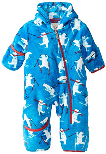Hatley Baby-Boys Fuzzy Fleece Bundler -Skiing Polar Bears Snowsuit, Blue, 9-12 Months (Manufacturer Size:6-12 Months)