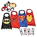 Produktbild LAEGENDARY Halloween Superhelden Kostüm für Kinder – Kleinkind Superhelden Party Outfit - Spielzeug für Jungen und Mädchen - 4 Capes und Maske – Im Dunkeln Leuchtendes Spiderman Logo