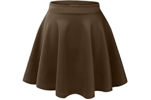 SXME MIGHT SAY Kids Girls School Skirt Children High Waisted in Flared Summer Skater Mini Skirt Solid Basic Dance Skirt for Any Occasions New Age 5 6 7 8 9 10 11 12 13 Years