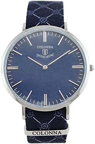 Column Clock Men Cuff Sartoriale Weft shutter-rudders Blue Dial Steel pdc44fm