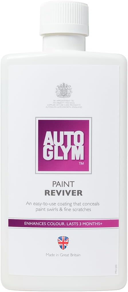 Autoglym Paint Reviver, 500ml - Revives Colour & Gloss for Paint Work, Long-Lasting Results, Eliminates Fine Swirl Marks and Light scratches, Quick and Easy Application By Hand