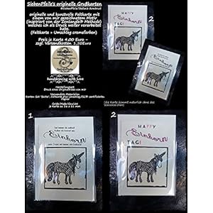 SiebenPfeile's einzigARTige Zen-ART Einhorn Grußkarte / Faltkarte