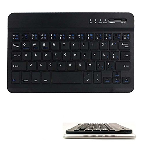 Aluminium Dünne Mini Drahtlose Bluetooth Tastatur Für Windows Android IOS Schwarz – Schwarz - 3
