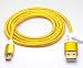 Produktbild textilummanteltes Micro USB Kabel 3,0m gold - geeignet für alle Smartphones & Tablets mit Micro USB Anschluss