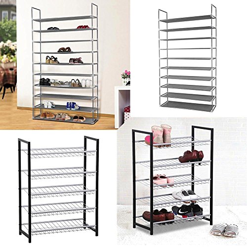 Yahee 10 Schicht Schuhregal Schuhschrank Schuhablage Schuhe DIY 175 cm x 100 cm x 29 cm - 2
