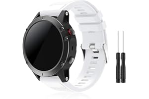 TOPsic Bracelet Fenix 5/Fenix 5 Plus, Bracelet de Montre 22mm Bande Remplacement en Silicone pour Fenix 5/5 Plus/Fenix 6/6 Pro/Fenix 7/Fenix 7 Solar/Approach S60/Quatix 5/Forerunner 935/945/Instinct