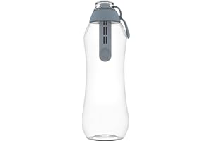‎DAFI DAFI Trinkflasche mit Filter 0,7 L Grau - BPA-Frei Wasserflasche mit Wasserfilter, Sportflasche mit gefiltertes Wasser für Reisen, Filterflasche Outdoor + Aktivkohle Filter Water Bottle