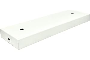 LaMorell LightDesign Douille E27/Rosace en métal rectangulaire Couleurs : Blanc, Noir et Rusty (Rose 2 Trous 300 mm Blanc)