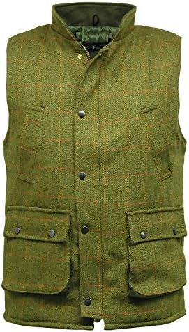 KentexCountrywear New Mens Tweed Derby Gilet British Made Outdoor Bodywarmer Quilted Waistcoat Jacket Fishing Hunting Shooting