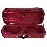 el violin rojo online sub Diseño compacto Muzip tamaño completo 4/4 Doble Funda para violín carcasa rígida, rojo