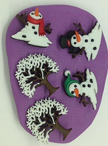 Christmas snowmen /trees silicone mould / mold.characters.topper.cupcake.large
