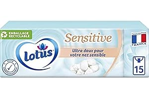 Lotus Mouchoirs Sensitive - Le paquet de 15 étuis
