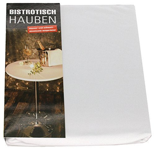 2er Pack Tischhaube Rund Tischdecke Strech-Haube für Bistrotische/Stehtische – Farbe: Weiß – Größe: 60 cm – von Brandsseller - 5