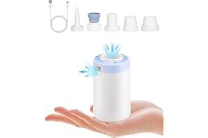 GENERIC Portable Air Pump for Inflatables, USB-C Rechargeable Electric Mini Air Pump, Ultra-Fast Inflate Deflate for Paddling Pool Air Mattress Boats Swimming Pool Pumps with 5 Inflator Nozzles