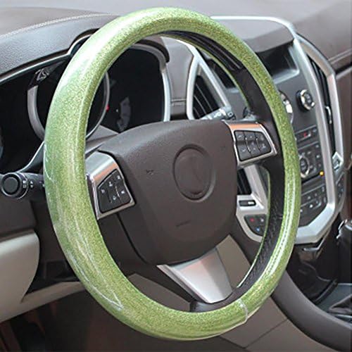 YAYUE Lovely Sweet Auto Car Steering Wheel Cover Universal 15 inch for ladies Girls , green