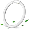 Aigostar T9 32W Circular Fluorescent Light Tubes, Energy Saving Fluorescent Tube Lights 6500K Cool White G10q 2100LM