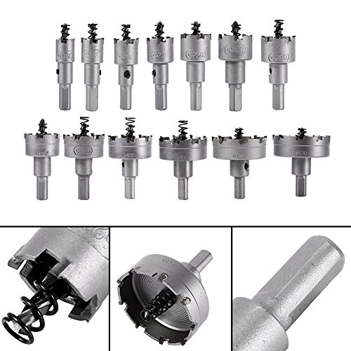 13Pcs 16mm-53mm Edelstahl Hartmetall Spitze TCT Metall Bohrer, Bohrloch Säge Set - 2