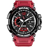 Liiyzy Uhren Männer Military Chronograph Leuchtende Wasserdichte Sportuhr Großes Gesicht Tag Gummi Analog Quarzuhr Mode Luxus Business Kleid für Männer, fünf,