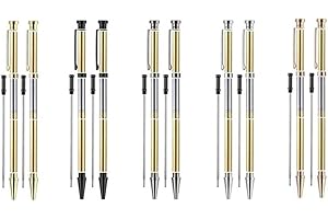 Kopinma 7mm Slim Pen Kit, Wood Turning Pen Kit Project Supplies with Refills and Pens Blanks Wood for Lathe Turning, DIY Making Office Supplies Friend Gifts (Pen Refill Only)