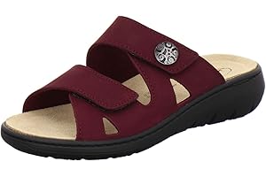 AFS-Schuhe 2808, komfortable Damen-Pantoletten aus Leder, praktische Arbeitsschuhe mit Wechselfußbett, Bequeme Hausschuhe