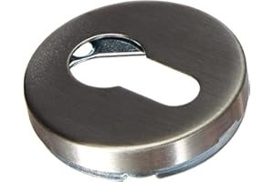 Bricard 667021 Par de rosetas de acero inoxidable Tempo para puerta de entrada, 1 Paquet