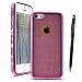 Produktbild iPhone SE Hülle, iPhone 5s Bumper, SMART LEGEND Plating TPU Silikon Case Soft Silikon Gel Schutzhülle,Diamant Strass Bling Weich TPU Zubehör Handy Tasche Shinning Glitzer Glanz Kristall Diamant Silicone Rückseite Hülle Etui Cover - Hot Pink