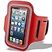 Produktbild 4.7 inch Armband, Geotech Ultra Soft Adjustable Armband Case Strap Cover with Headphone Key Holder Reflective Band | Sports Running Jogging Walking Hiking Workout Exercise Sweat-Free | Touch Responsive Transparent Windows | Dustproof Dry Bag Water Resistant | for iPhone 6 6s 4.7 inch | WPAB - Red
