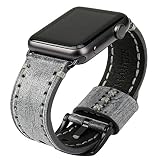 MAIKES Für Apple Watch Armband 44mm 42mm 38mm 40mm, Uhrenarmband Ersatzarmband für iWatch Series 4/3/2/1 (Band for Apple Watch 42mm, Grey+Black Buckle)