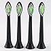 Produktbild 4Pcs Ersatz Zahnbürstenköpfe für Philips Sonicare Diamond Clean SCHWARZ Zahnbürstenköpfe für Philips HX6064 / 33 Phillips
