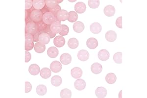 OLYCRAFT 88~96pcs 8mm Perles de Quartz Rose Naturel Perles de Cristal Rose Rondes Perles de Pierres Précieuses en Vrac Pierre D'Énergie Undyed pierre naturelle pour Bracelet Collier Fabrication
