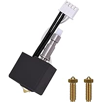 HIKUDIY Kobra 3 V2/Kobra 3 Hotend - Cabezal De Impresión Extrusora Con 5 Boquillas De Latón Adicionales Y 2 Calcetines De Silicona Para Impresora 3D ANYCUBIC Kobra 3/Kobra 3 V2 Combo