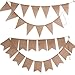 Produktbild BUONDAC 2 stück 2 Motiv Banner Leinen Wimpel Girlande Taufe Wimpelgirlande Wimpelkette Banner Party Geburtstag Hochzeit (Braun)