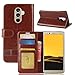 Produktbild pinlu® Premium Geschäfts Art Luxus PU Leder Etui Schutzhülle Für Doogee Mix 2 Lederhülle Flip Case Brieftasche Mit Stand Function Innenschlitzen Design Braun