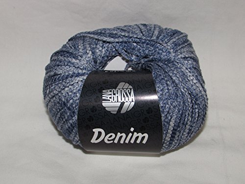 Lana Grossa Denim Baumwolle Sommerwolle Wolle (10 - Blau meliert)