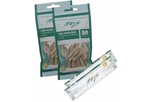 Lot de 100 filtres à charbon actif PURIZE Xtra Slim Size 6 mm - 2 feuilles PURIZE (organiques)