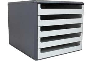 METZGER + MENDLE Schubladenbox, Gehäuse Anthrazit, Recycling Blauer Engel, Vanille