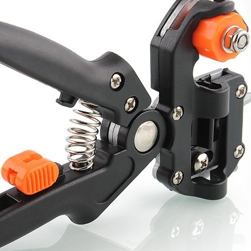 Signstek Einhand-Ratschenschere/ Veredelungsschere, Garten Obstbaum Professionelle Prune Scher Snip Pfropfen Schneidwerkzeug mit 2 Ersatzmesser - 5