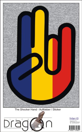 The Shocker Hand - Laptop Notebook Skin Sticker Cover Art Decal - 210x144 mm black Outline with Flag - Chad