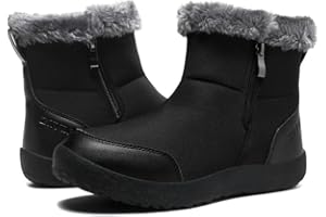 ziitop Stivali Donna Stivaletti Invernali Impermeabili Stivali da Neve Caldo Outdoor Pelliccia Comodi Antiscivolo Casual Stivaletti