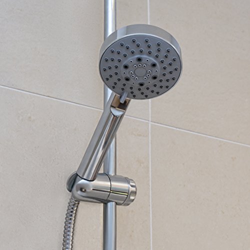 Hochwertiger Duschkopf | Handbrause im eleganten runden Design | Brausekopf mit 3 Strahleinstellungen | Verchromte Duschkopfbrause - 6