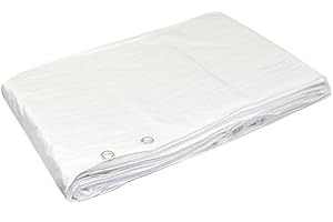 Colorus Gerüstschutzplane 3,10 m x 10 m | Gerüst-Plane 130g/m² Weiß | Gewebe-Schutzplane für Gerüstraster | Abdeckplane mit Doppelösen alle 50 cm | Gerüstplane wasserfest, luftdurchlässig