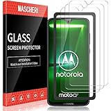 MASCHERI 3 Stück schutzfolie für Motorola Moto G7 Moto G7 Plus Schutzfolie Ausgestattet mit einem Einbaurahmen Blasenfrei Dis