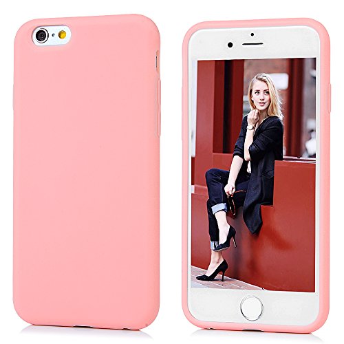 iPhone 6S Plus / 6 Plus Case iPhone 6S Plus Schutzhülle YOKIRIN TPU Silikon Case Cover Hülle Handy Schale Tasche (Verdicken)Rosa Nackt - 3